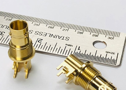 Screw Machined Right-Angle Coax Connector